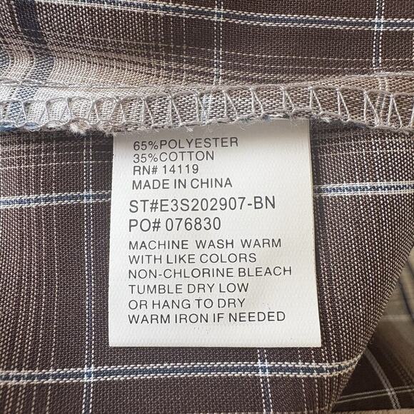 NWT Ely Cattleman Long Sleeve Plaid Western Snap Shirt Mens Size XXL (666) - Picture 5 of 5